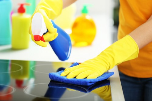 Local carpet cleaners in Oakleigh Park restoring freshness to a living room carpet
